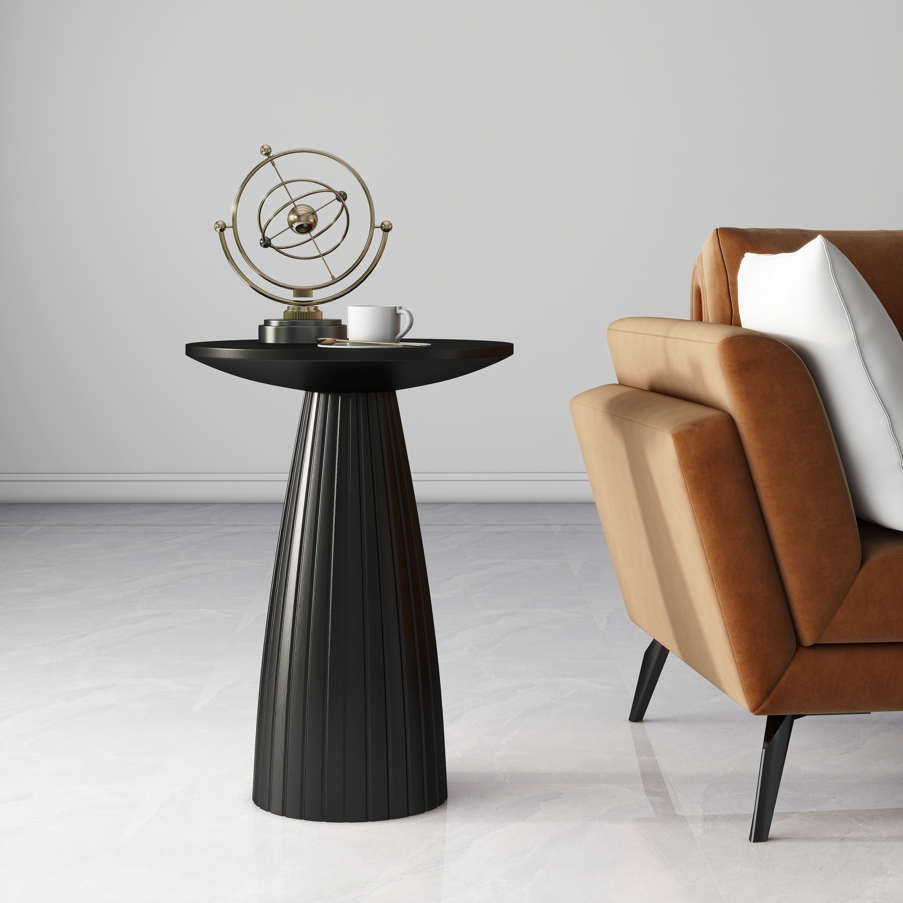 Corrigan Studio® Albertice 19.9" Tall Wood Round End Table | Wayfair